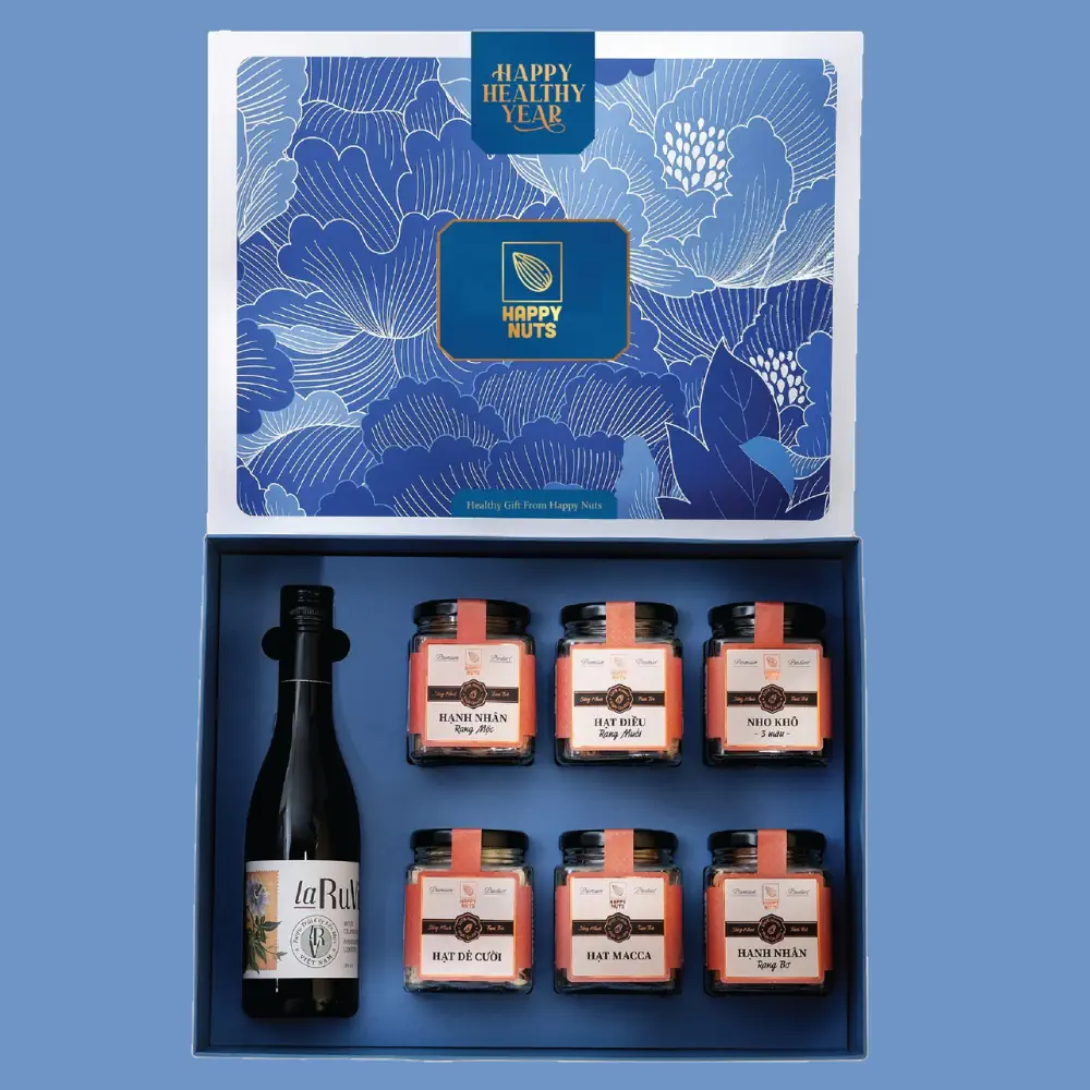 Hộp Quà Tết Happy Nuts 2024 - Sức Khỏe (kèm Túi) - 1store.vn