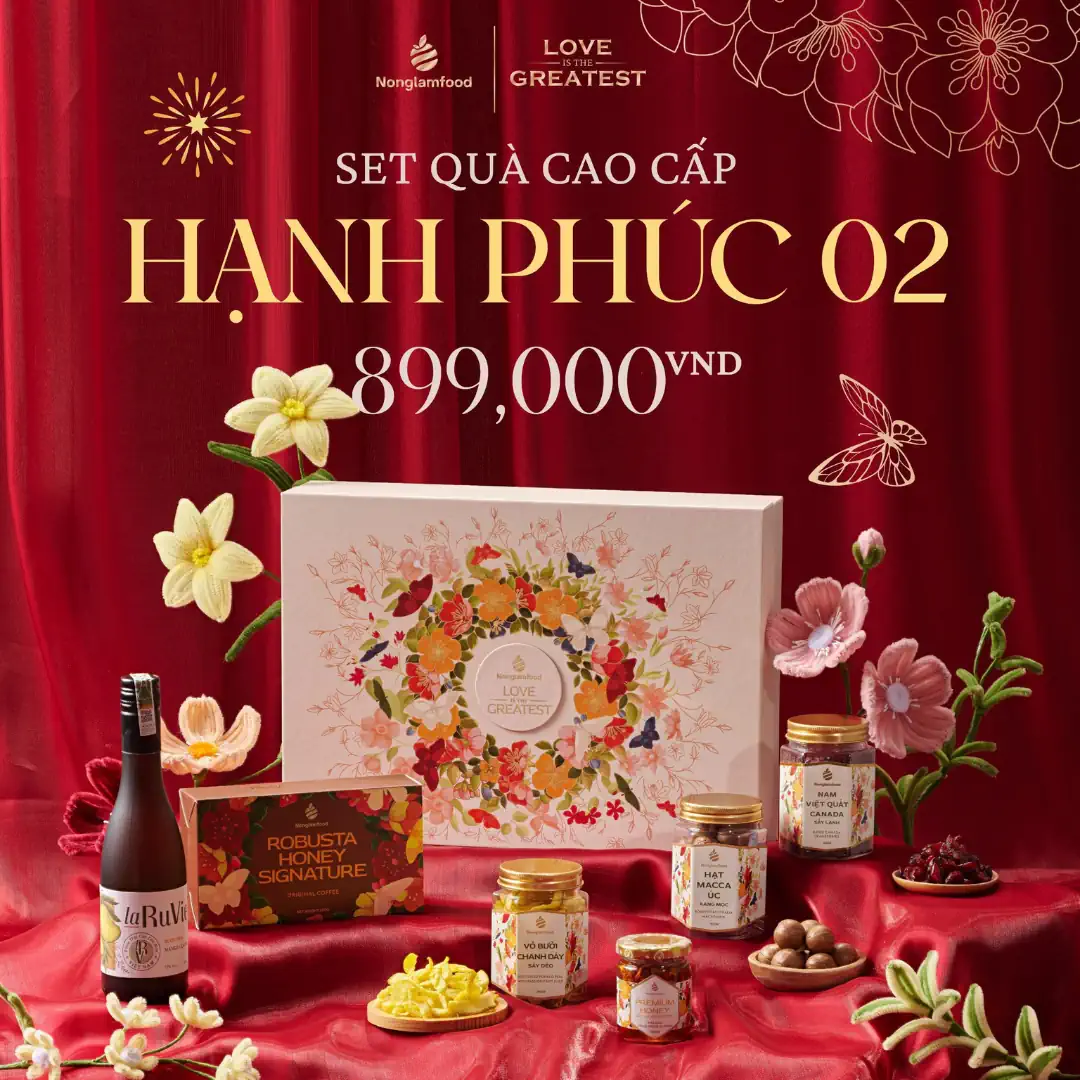 Hộp Quà Tết 2024 Tết Hạnh Phúc 02 - Nông Lâm Food - Droppii Mall
