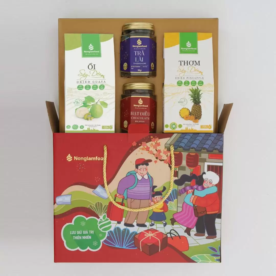 Hộp Quà Tết 2024 Xuân Đoàn Viên 01 Nlf - Droppii Mall