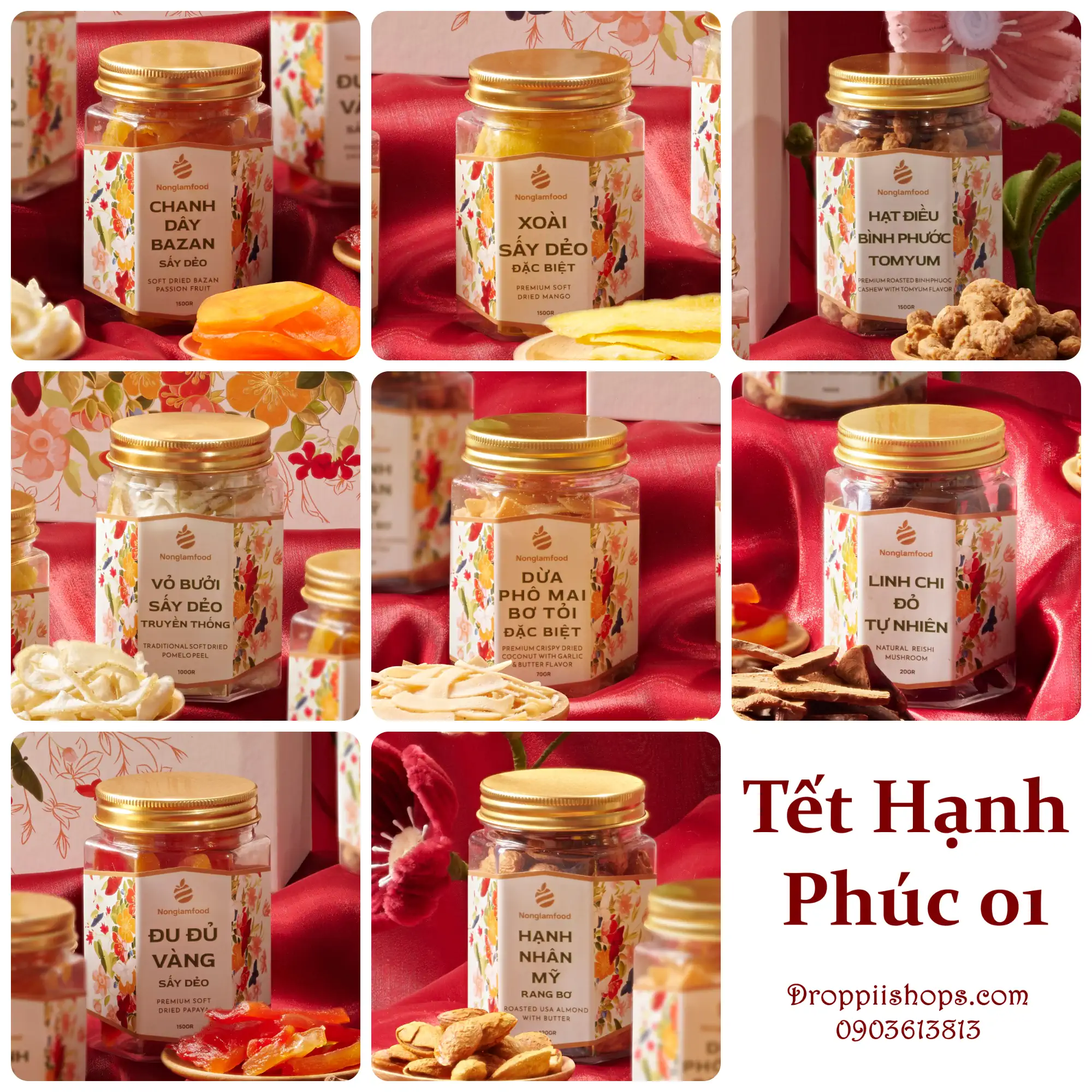 Thành Phần Hộp Quà Tết 2024 Nông Lầm Food - Tết Hạnh Phúc 01 - 1store.vn