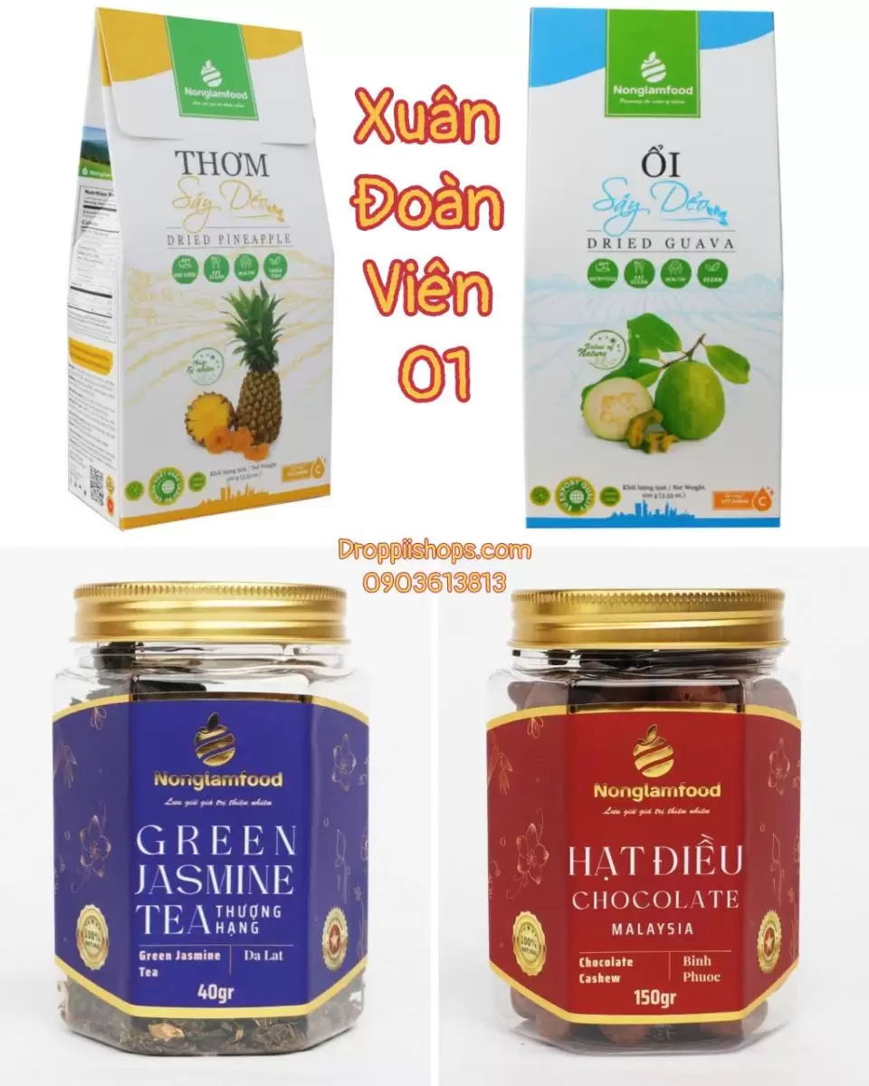 Thành Phần Hộp Quà Tết 2024 Nông Lâm Food - Xuân Đoàn Viên 01 - Droppii Mall