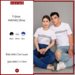 Set Áo Thun Nam Nữ Cặp Đôi Cotton DLINE HAVIAS nam nữ trắng 1Store.vn