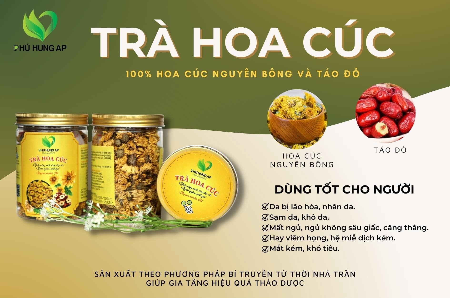 Trà hoa cúc táo đỏ (Phú Hưng AP) - 1store.vn