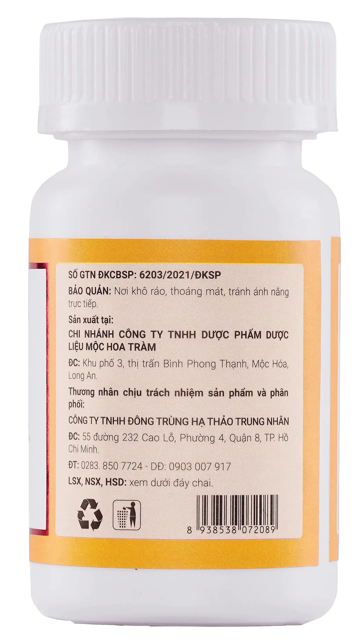 Thông tin nấm Đông trùng hạ thảo X3 Trung Nhân - 1store.vn