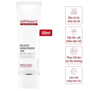 Cell Fusion C Expert – Kem chống nắng bảo vệ, tái tạo da Rejuve Sunscreen 100 SPF50+, PA++++ - 1Store.vn