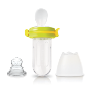 Bình Bóp Ăn Dặm Cháo Bột Chống Hóc Kidsme – Màu chanh – Từ 04M