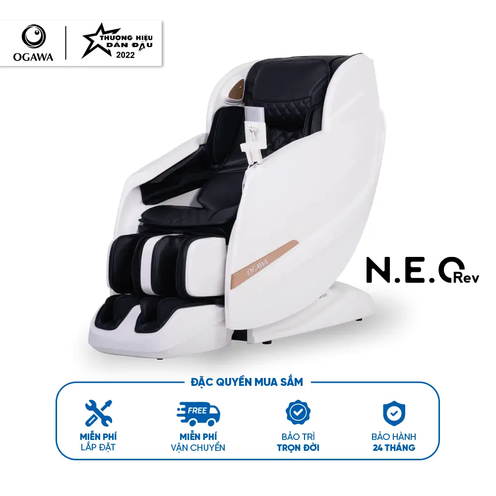Ghế massage toàn thân OGAWA NEO Rev, hiệu Ogawa (OG-7600) bảo trì trọn đời, bảo hành 24 tháng - 1store.vn