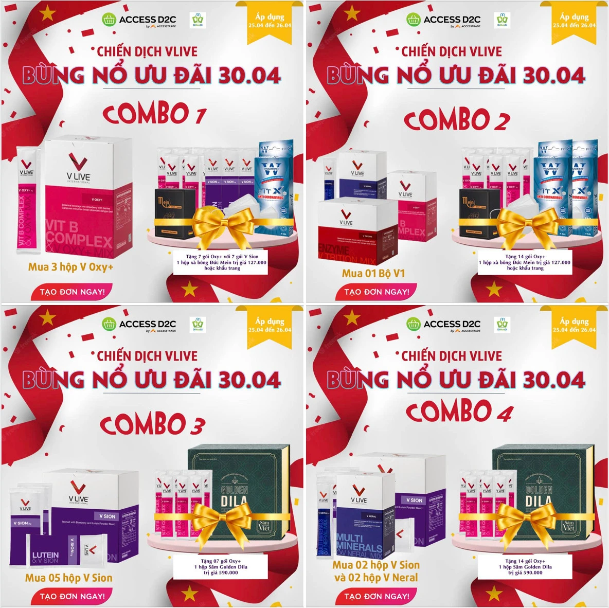 Khuyến mãi Vlive chào mừng 30.4-1.5 - 1Store.vn