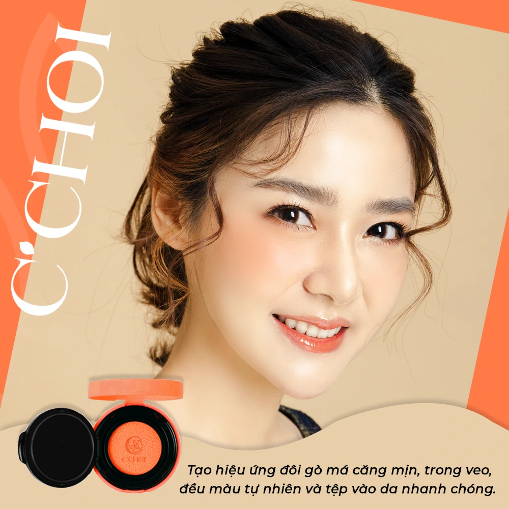 Phấn Nước Má Hồng C'choi Slim Cushion Blush - Căng Mịn Trong Veo đều Màu - 1store.vn
