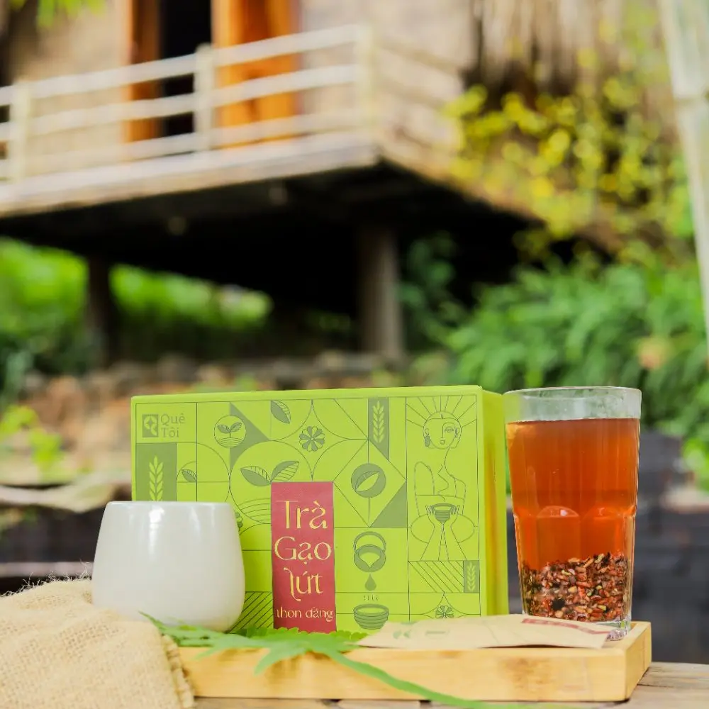 Trà Gạo Lứt Thon Dáng 14 gói x 50 gr (700 gram) - Quê Tôi Group - 1store.vn