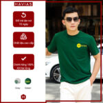 Áo thun LOG HAVIAS Cotton nam xanh lá cây - 1Store.vn
