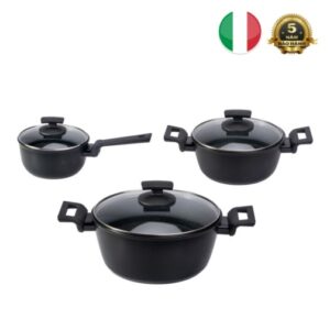 Bộ nồi Ý phủ kim cương Diamante Italy chính hãng giá tốt (3 sản phẩm) - KUCHEN - 1Store.vn