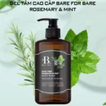 Gel tắm dưỡng ẩm Bare For Bare - Rosemary & Mint (dưỡng ẩm & trẻ hóa) chính hãng giá tốt - 1Store.vn
