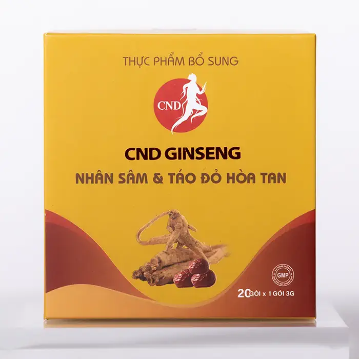 Nhân sâm & táo đỏ hòa tan CND Ginseng 20 gói x 3g chính hãng giá tốt - 1store.vn