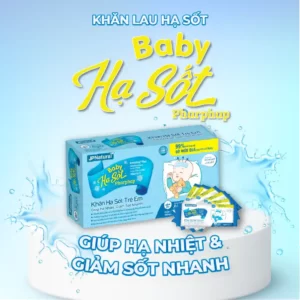 Khăn Lau Hạ Sốt Trẻ Em Baby Hạ Sốt Pharphap - Jp Natural - 1Store.vn