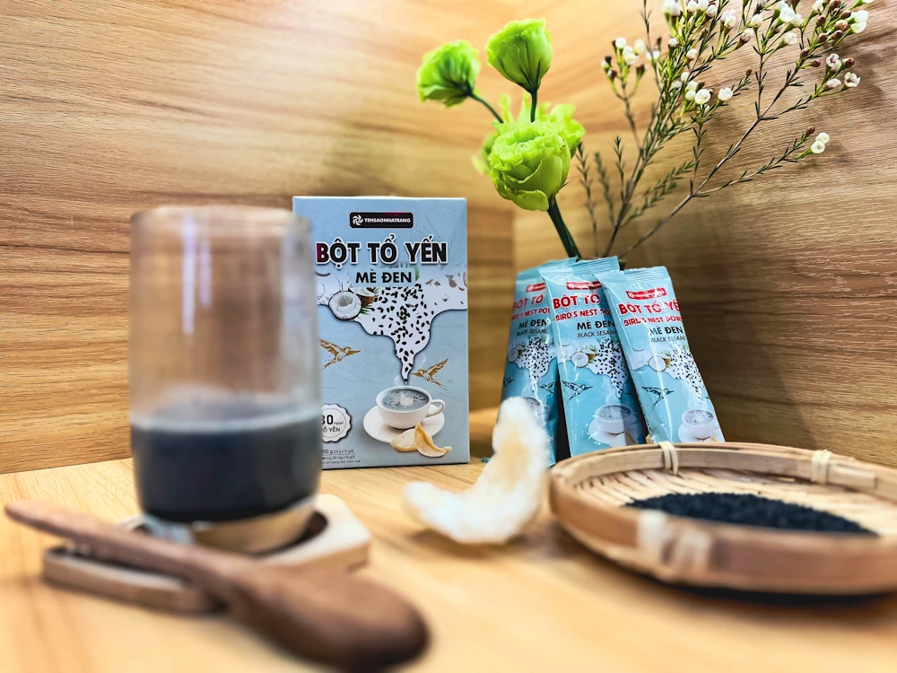 Ảnh Thực Tế Bột Tổ Yến Mè đen - Yến Sào Nha Trang - 1store.vn