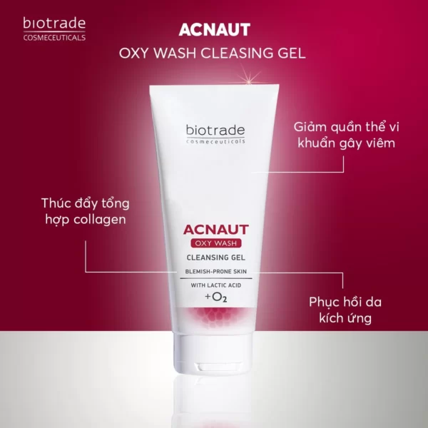 Công Dụng Gel Rửa Mặt Biotrade Acnaut Oxy Wash Cleansing Gel - 1Store.vn