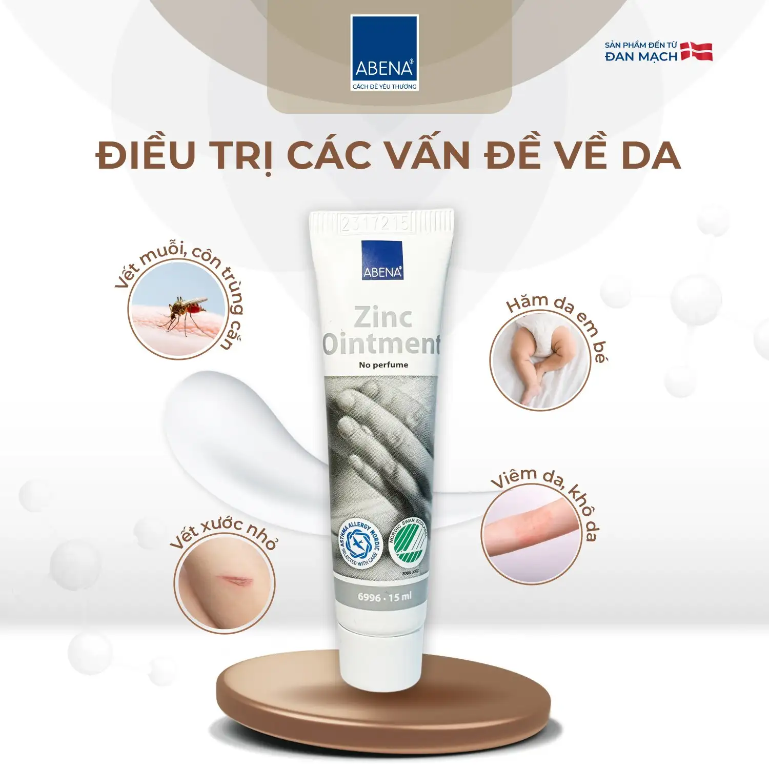 Kem hăm da đa năng Abena Zinc Ointment