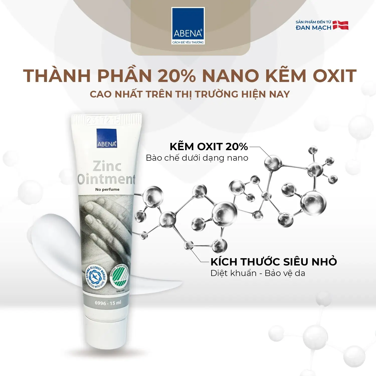 Kem hăm da đa năng Abena Zinc Ointment