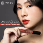Ảnh Mẫu Son Kem Khoáng C’choi M02 Muddy Red đỏ đất - Mineral Lip Cream - Punar - 1Store.vn