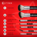 Chi Tiết Từng đầu Cọ Trong Bộ Cọ Trang Điểm Cá Nhân C'choi - Punar - 1Store.vn
