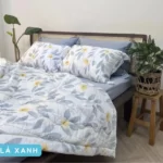 Combo Vỏ Mền Và Vỏ Gối Tencel 60s Mẫu Lá Xanh - Tân Phát - 1Store.vn