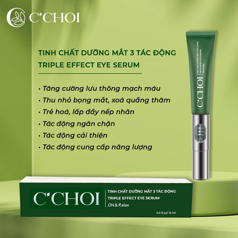 Công Dụng Tinh Chất Dưỡng Mắt 3 Tác động C’choi - Triple Effect Eye Serum - Punar - 1store.vn