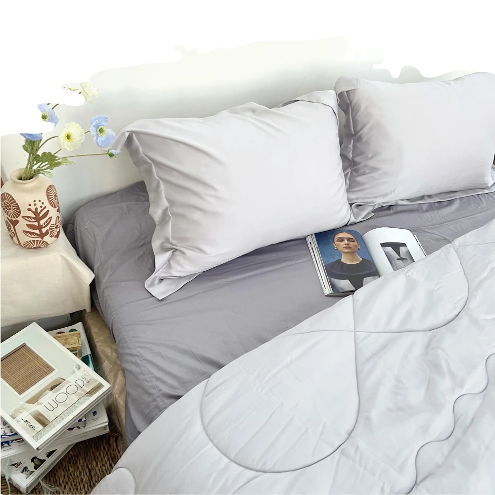 Ga Trải Giường Drap Tencel 60s Màu Xám - Tân Phát - 1store.vn