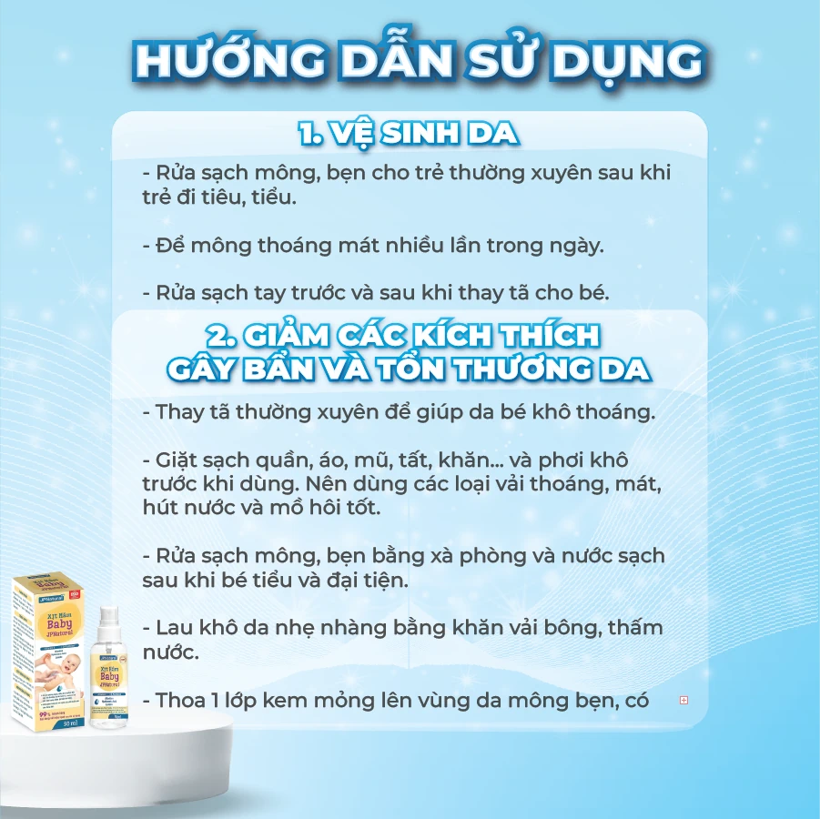 Hướng Dẫn Sử Dụng Xịt Hăm Baby Jpnatural - 1store.vn