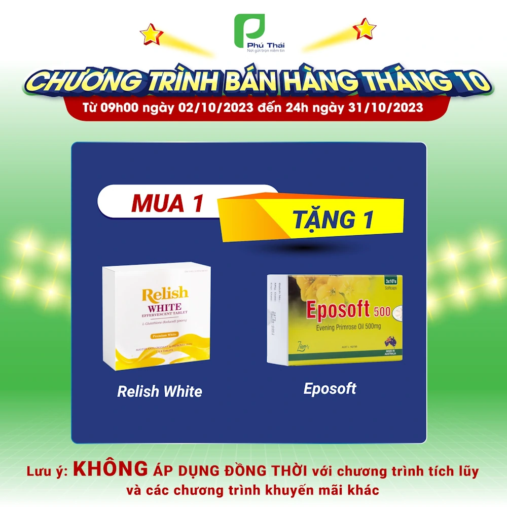 Khuyến Mãi Khi Mua Relish White Tặng Eposoft - Phú Thái - 1store.vn