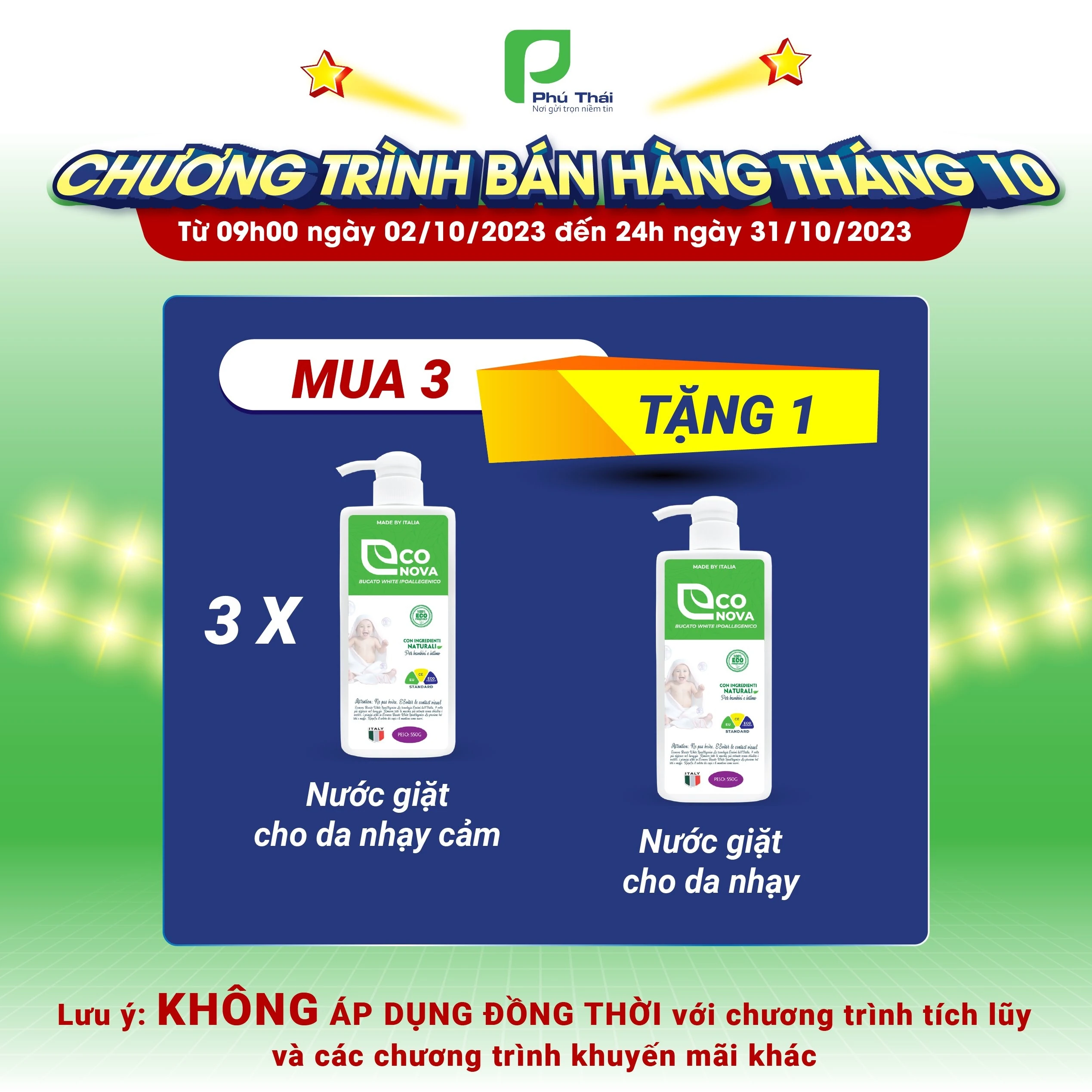 Khuyến Mãi Nước Giặt Cho Da Nhạy Cảm Econova - 1store.vn