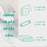 Quy Cách Combo Vỏ Mền Và Vỏ Gối Tencel 60s - Tân Phát - 1Store.vn
