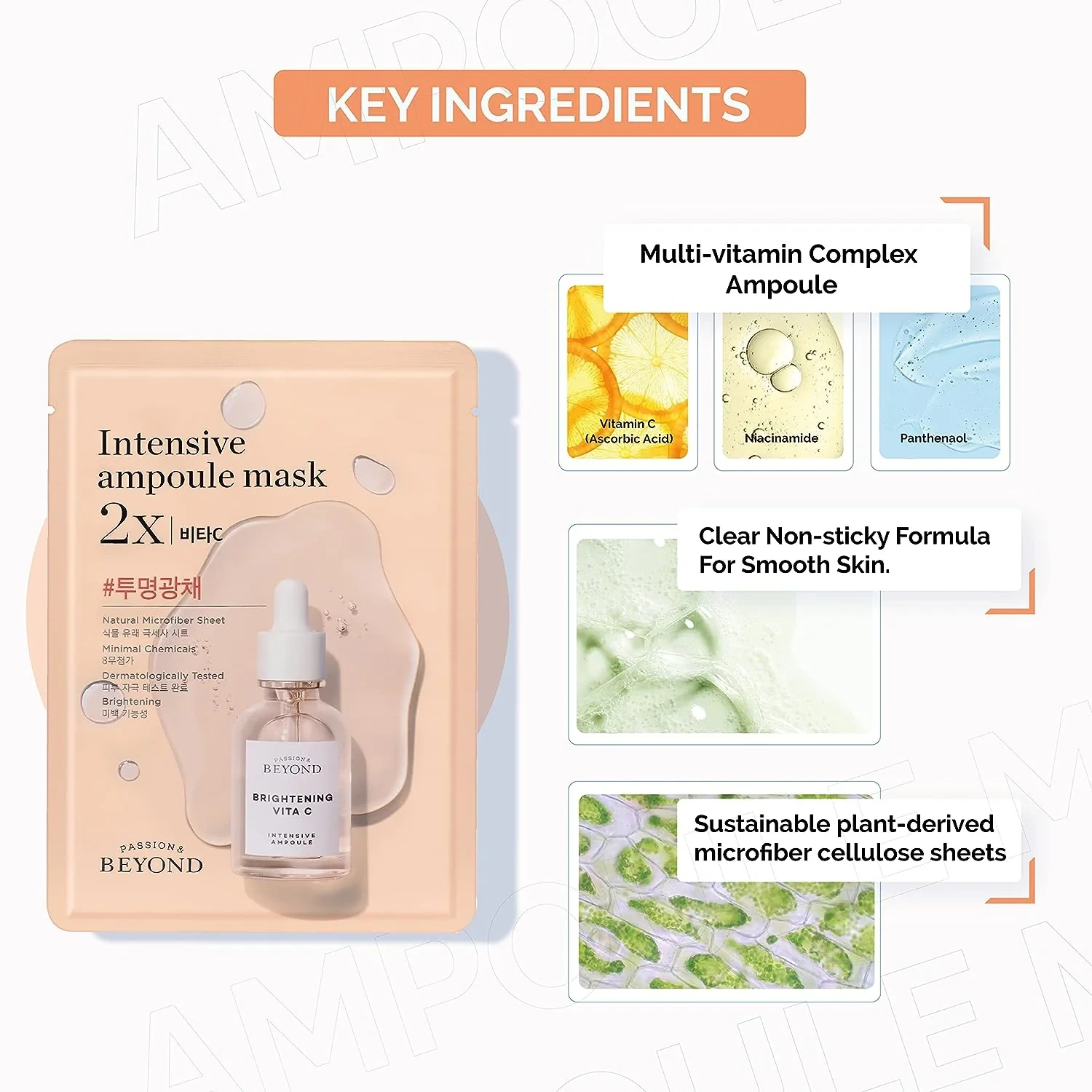 Thành Phần Chính Mặt Nạ Dưỡng Trắng Beyond Intensive Ampoule Mask 2x Brightening Vita C (màu Hồng) - Lg Vina - 1store.vn