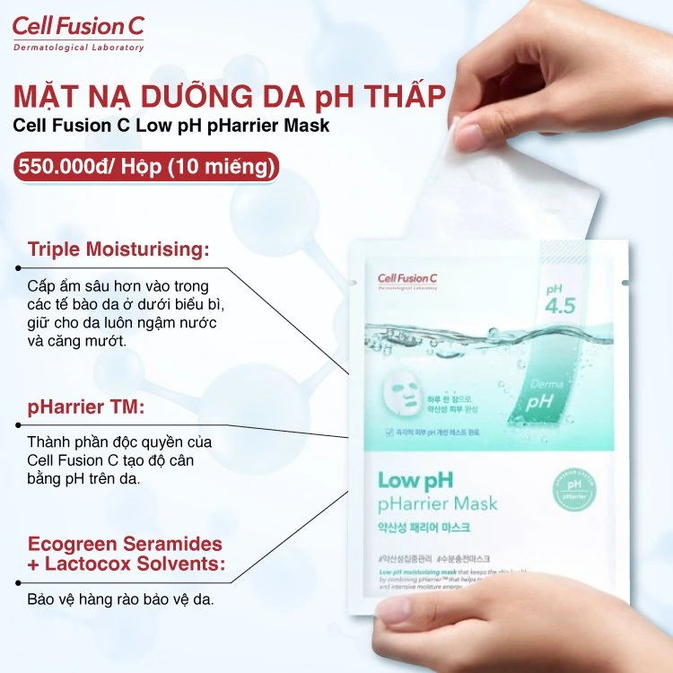 Thành Phần Mặt Nạ Dưỡng Da Low Ph Pharrier Mask - Cell Fusion C - 1store.vn