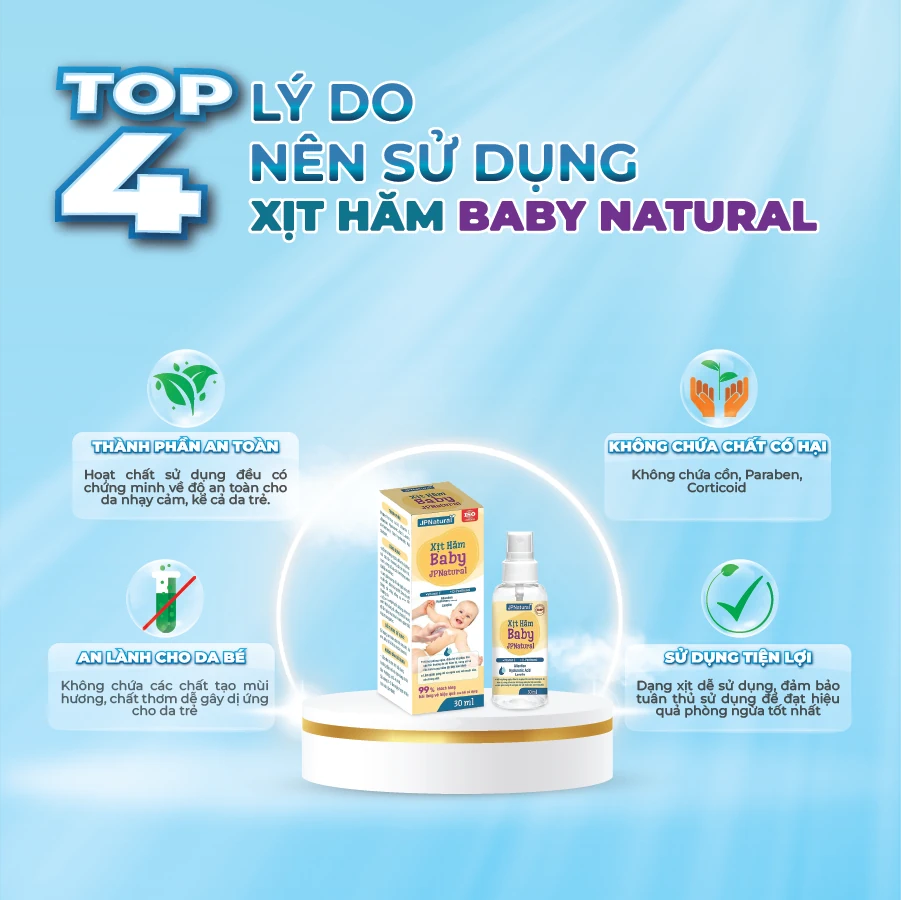 Ưu điểm Của Xịt Hăm Baby Jpnatural - 1store.vn