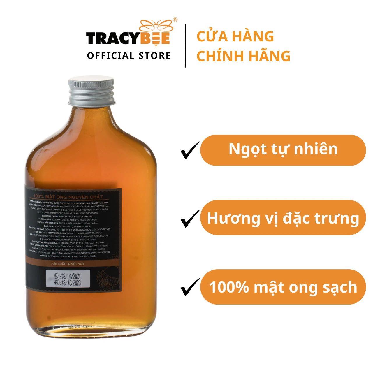 Mật Ong Nguyên Chất Hoa Chôm Chôm Tracybee - 1store.vn