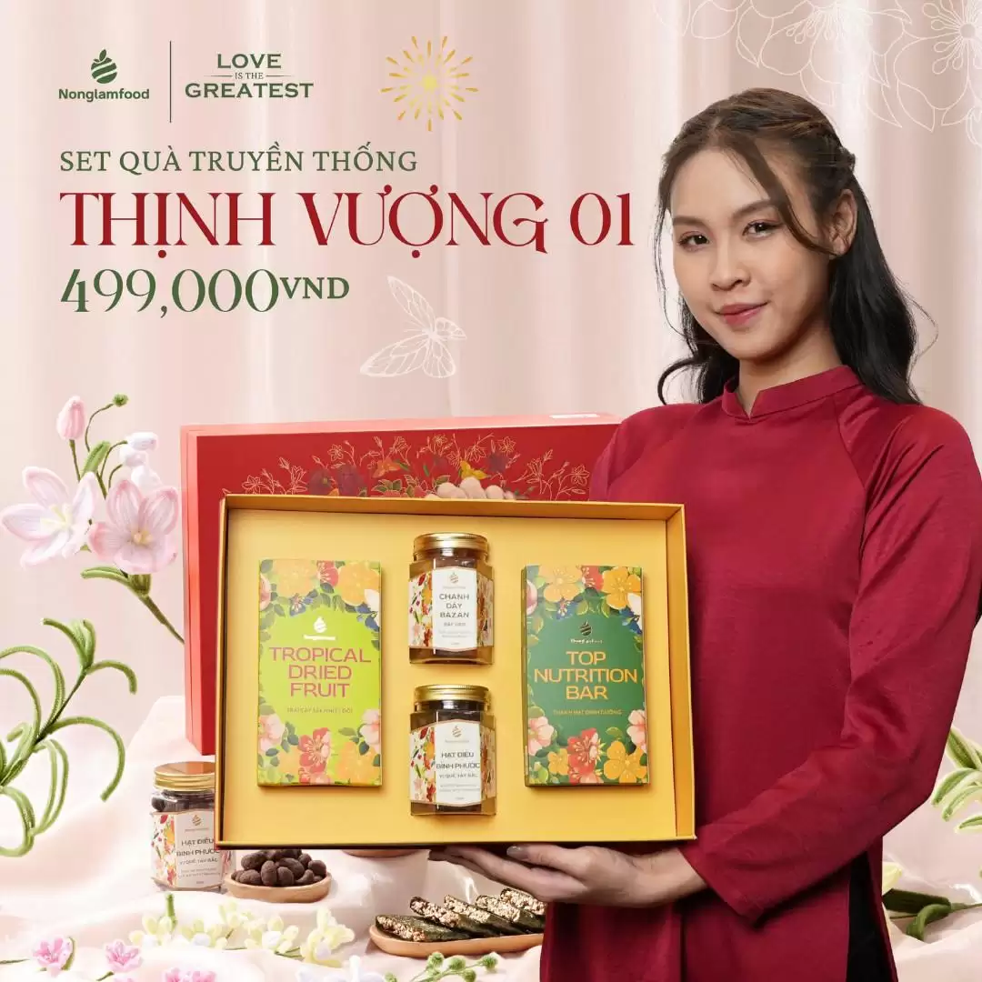 Hộp Quà Tết 2024 Tết Thịnh Vượng 01 Nông Lâm Food - Droppii Mall
