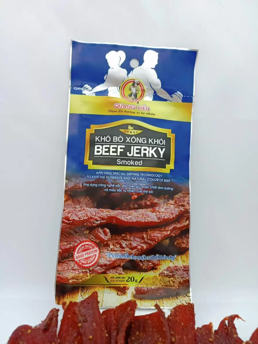 Khô Bò Beef Jerky Vị Xông Khói Quang Hiển 20gr = 1store.vn