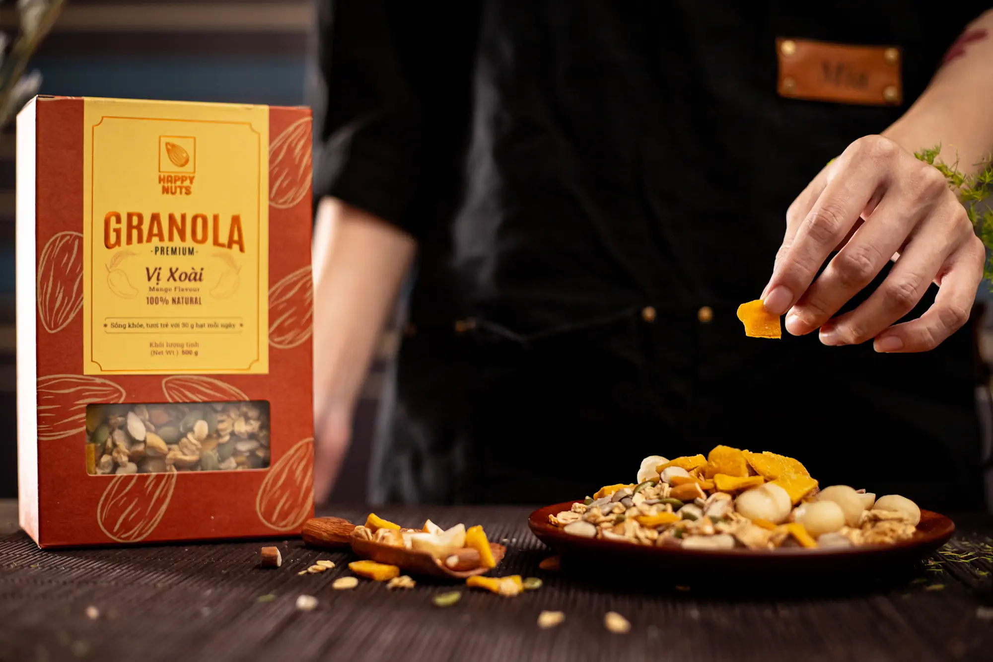Premium Granola Vị Xoài 500gr Happy Nuts Việt Nam - 1store.vn
