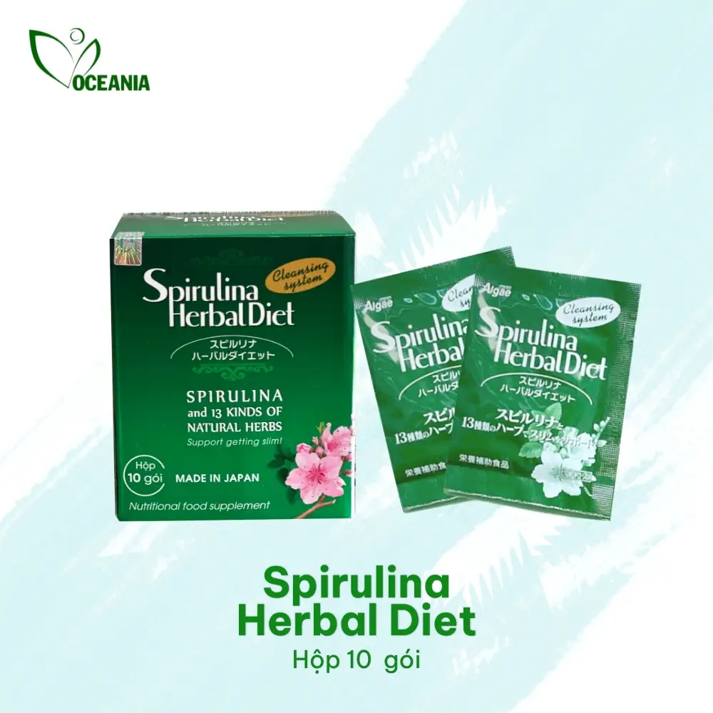 Tảo Spirulina Herbal Diet Hộp 10 Gói - 1Store.vn