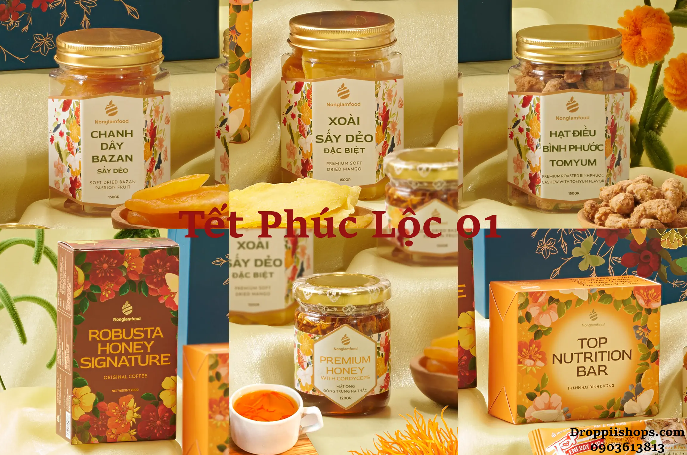 Thành Phần Hộp Quà Tết 2024 Nông Lâm Food - Tết Phúc Lộc 01 - 1store.vn