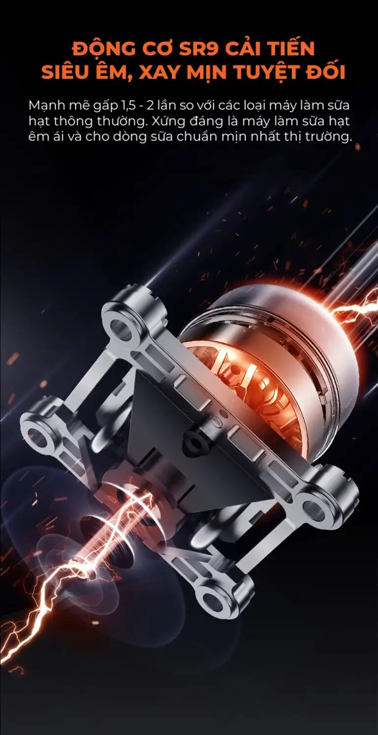 Động Cơ Sr9 Cải Tiến - Máy Làm Sữa Hạt Unie V9s Pro