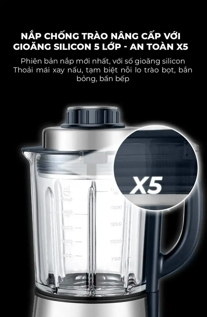 Nắp Chống Trào Nâng Cấp - Máy Làm Sữa Hạt Unie V9s Pro