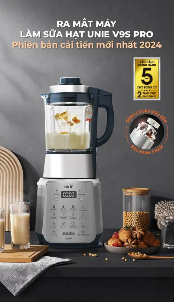 Ra Mắt Máy Làm Sữa Hạt Unie V9s Pro