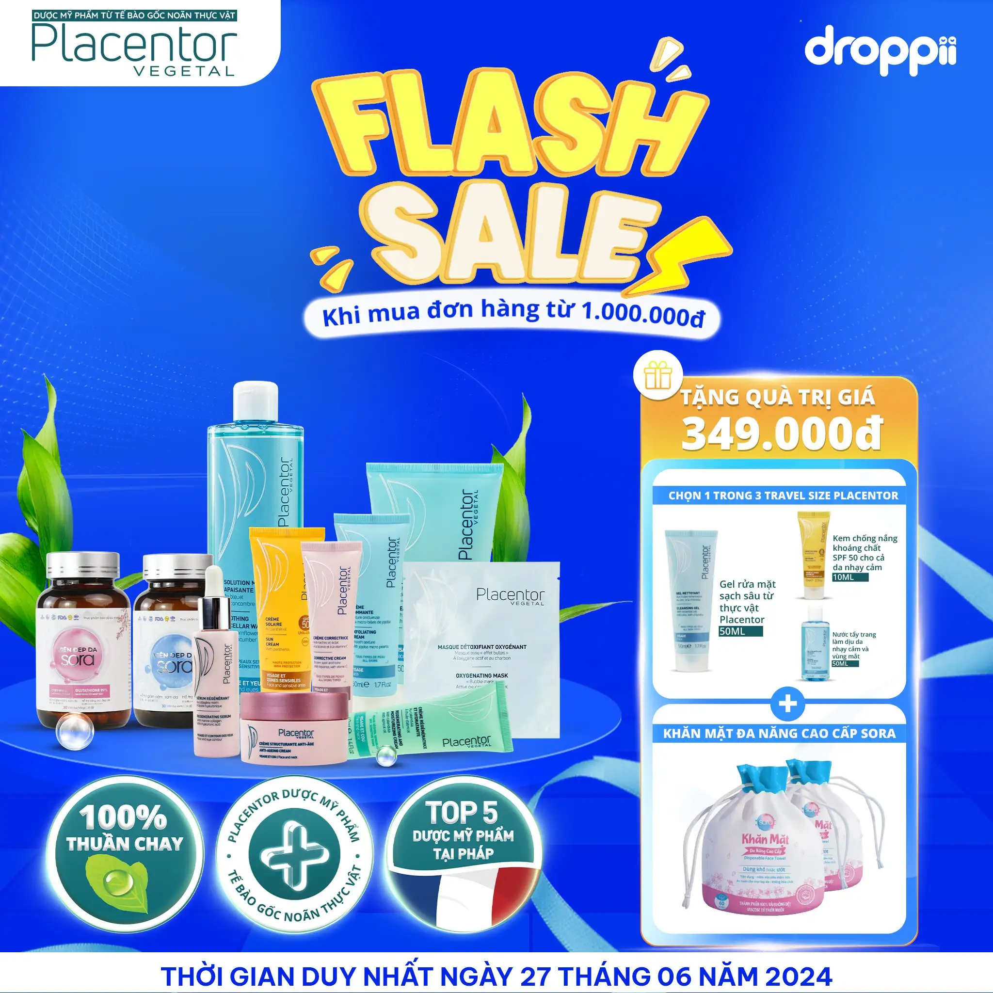 Tặng 1 quà tặng bất kỳ [Mua đơn hàng tối thiểu 1,000,000đ]