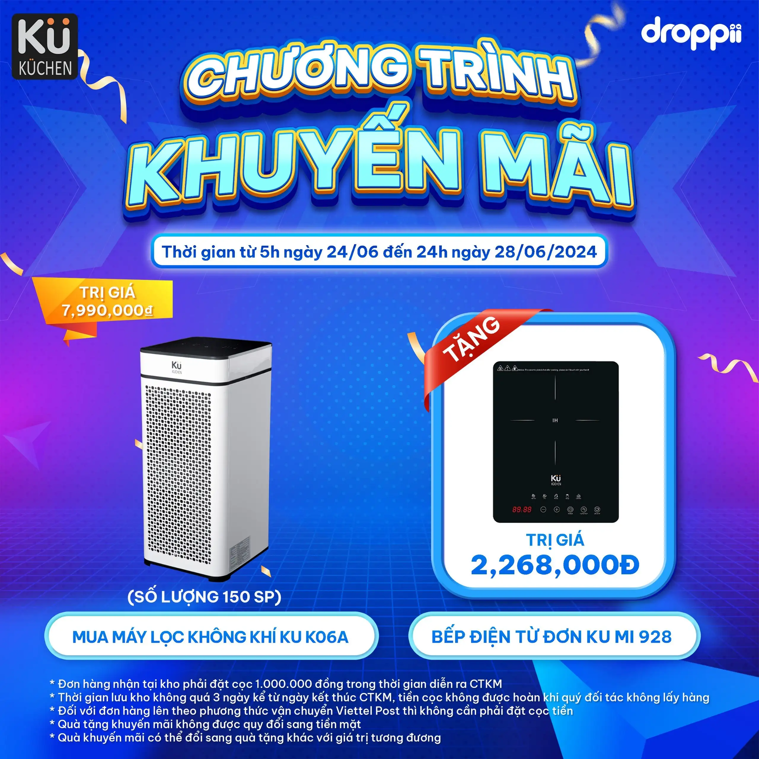 Tặng 1 Bếp điện từ đơn KUCHEN KU MI928 [Mua 1 sản phẩm bất kì]